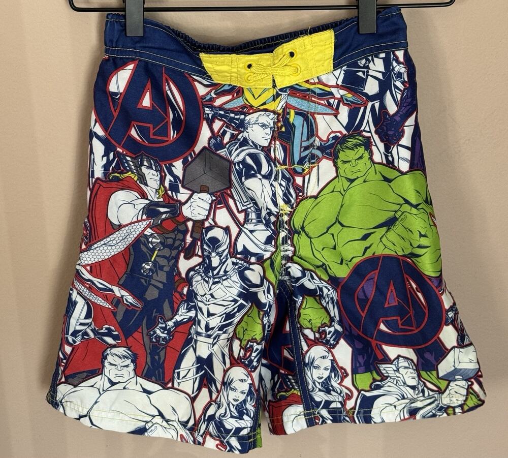 Disney Avengers Swim Trunks Disney Store Shorts Swim 9/10 Marvel